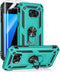 Androgate for Samsung Galaxy S7 Case with HD Screen Protectors, Military-Grade Metal Ring Holder Kickstand 15ft Drop Tested Shockproof Cover Case ...