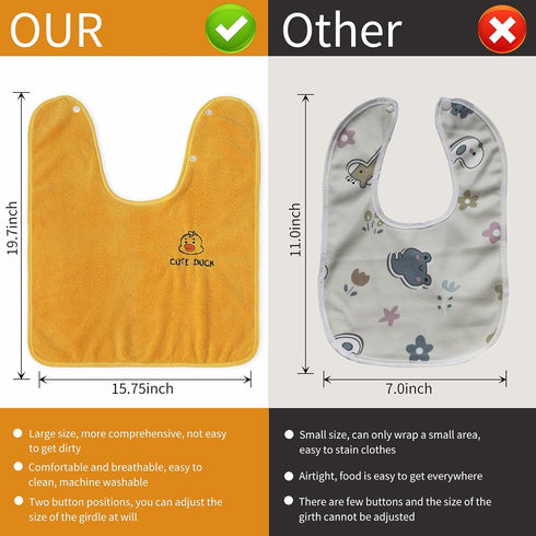 3 Pack Bibs for Baby Girls or Boys, Toddler Bibs for Feeding Teething Drooling, The Size 16 "x20 Face Towel Multifunctional for 1-6 Years kids (pi...