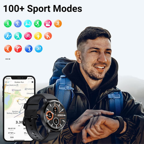 Smart Watches for Women Men (Call Receive/Dial), 1.5" Smartwatch with Call/Text/Heart Rate/Sleep/Calories Counter Game, IP68 Waterproof Fitness Tr...