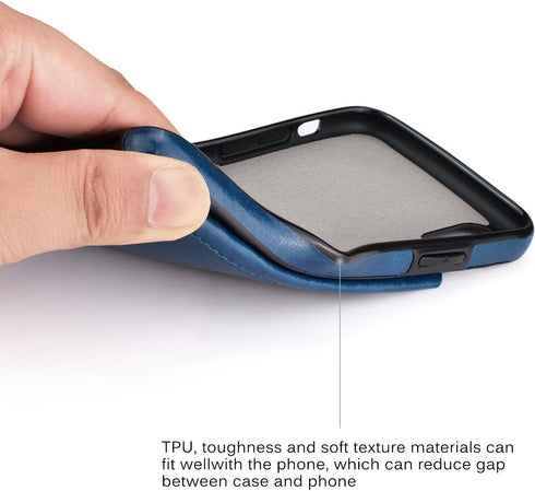 Wallet Case Compatible with iPhone X/XS,Slim Protective case with Card Holder,Premium PU Leather Card Slots Case with a Screen Protective Glass fo...