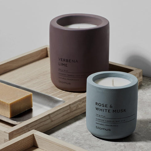 Blomus Fraga Scented Candle Micro Chip S Soy Wax Candle in Concrete Look...