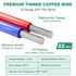 22 Gauge Wire 160FT, 8 Colors Each 20FT 22AWG Hook Up Wire Kit, Stranded Tinned Copper Wire for DIY Electronics, Automotive, Breadboard, Home, Pow...