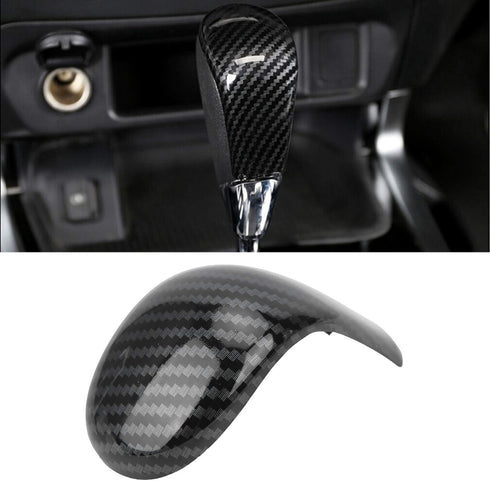 Carbon Fiber Style Interior Gear Shift Knob,Carbon Fiber Style Gear Shift Knob Cover Fit for Nissan Navara Frontier NP300 2015?2019...