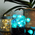 BOHON Natural Fluorite String Lights Battery Operated with Remote Sea Glass Raw Stones Decorative Lights 6.5ft 20 LEDs String Lights for Bedroom P...