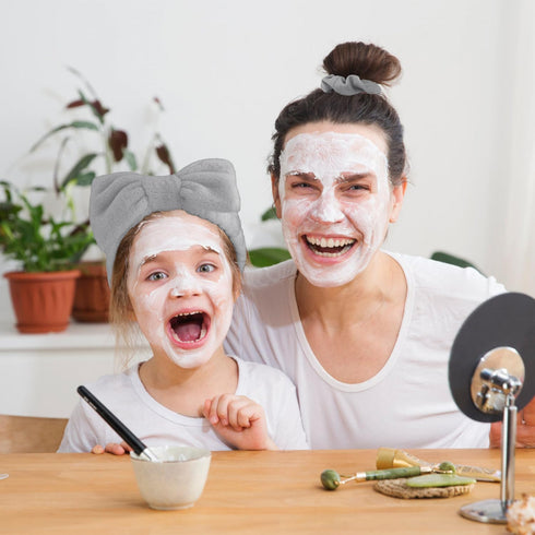 Spa Headband and Wristband Set 6Pcs Skincare Makeup Headband Puffy Bubble Headband for Washing Face Sponge Skin Care Headbands Face Wash Headband ...