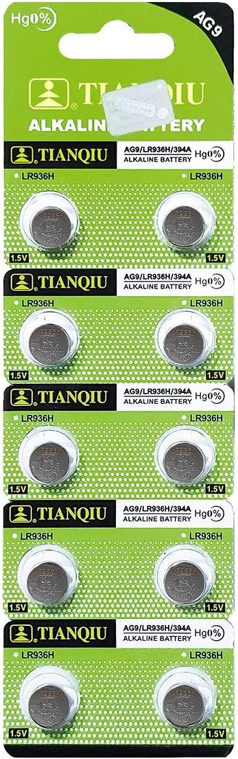 Tianqiu 10PCS Ag9 Lr936 394 Sr936Sw Alkaline Battery...