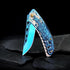 Pocket Knife for Men, Cool Folding Knife With 3D Blue Dragon Embossed Relief, Great Christmas Gift Edc Knife For Men Outdoor Survival Camping...