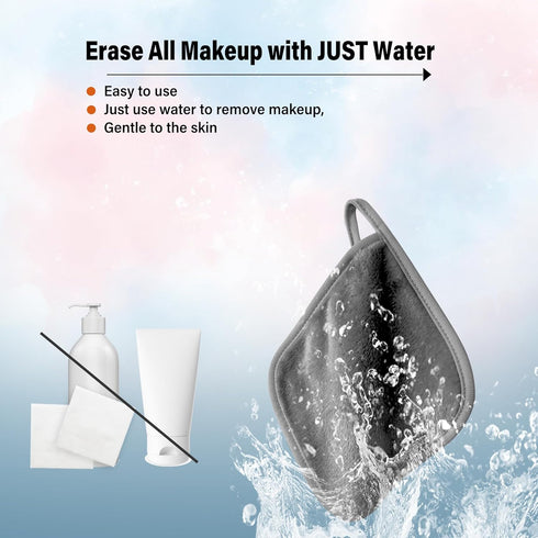 Makeup Remover Cloth, 7 Colors Makeup Towels Face Washcloth, Makeup Remover Pads Reusable Washable, Facial Cloths Clean Towels for Face Eye Skinca...