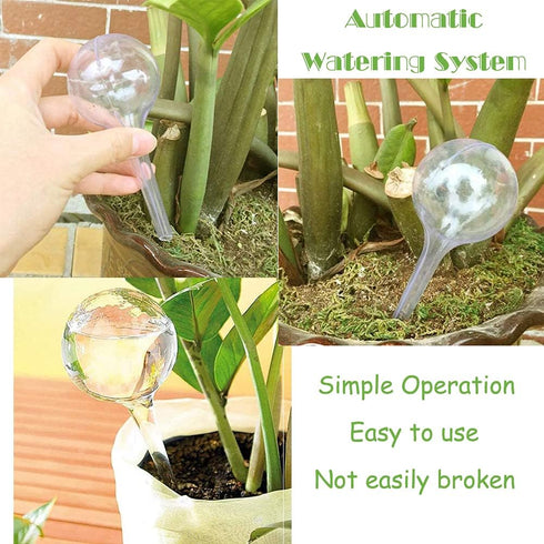 10 Pcs Clear Plant Watering Bulbs,Plastic Automatic Watering System for Plants,Garden Water Device for Plant Indoor Outdoor...