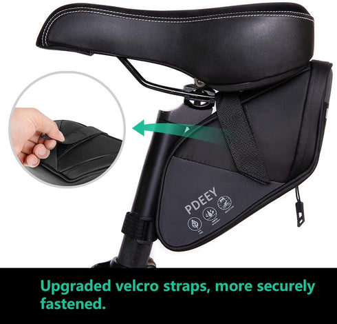 Bike Saddle Bag, Bicycle Under Seat Pouch, Cycling Wedge Pack for Mountain Road, Cycling Accessories Storage Velcro Pack Waterproof Durable Pouch ...