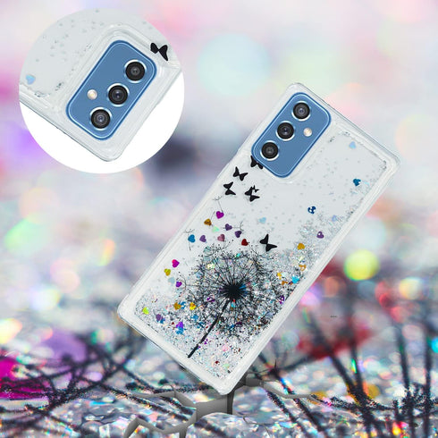 Case for Samsung Galaxy A54 5G, Galaxy A54 5G Case Cute Pink Glitter Luxury Sparkle Liquid for Girls Women Quicksand Clear TPU Protective Phone Ca...