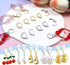 TOAOB 120pcs 18K Gold Plated Leverback Earwires French Earring Hooks Gold and Silver Stainless Steel Colors 10x15mm Interchangeable Dangle Ear Wir...