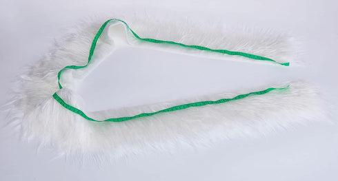 Shaggy Plush Faux Fur Fabric Precut Strips Fluffy Fuzzy Craft Fur for Gnomes Beard Hair Cosplay Costume Dwarf Decoration (White, 2x60 inch)...
