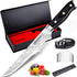MOSFiATA 6" Boning Knife, Sharp Kitchen Cooking Knife with Finger Guard and Knife Sharpener, German High Carbon Stainless Steel EN1.4116 Chef’s Kn...