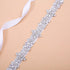 Silver Rhinestones Bridal Sash Belt Clear Crystal Wedding Belt Pearl for Bride Dress Plus Size...