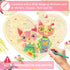 28 Piece Blank Heart Puzzle to Draw on, Blank Puzzle Heart Shape with Puzzle Tray, Make Your Own Wooden Jigsaw Puzzles for Crafts & DIY, Custom Pu...
