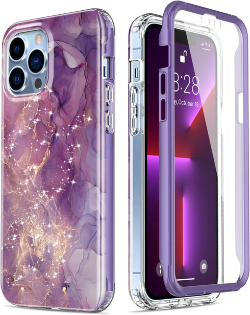Esdot for iPhone 13 Pro Max Case with Built-in Screen Protector,Military Grade Cover with Fashion Designs for Women Girls,Protective Phone Case 6....