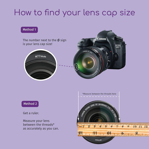 52MM Snap-On Front Lens Cap Cover Compatible with Canon, Nikon, Sony, Pentax All DSLR Lenses...