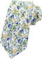 Mens Tie, Floral Neck Tie, Skinny Ties for Men 2.56'', Flower Printed Cotton Neck tie for Wedding Business Groom...