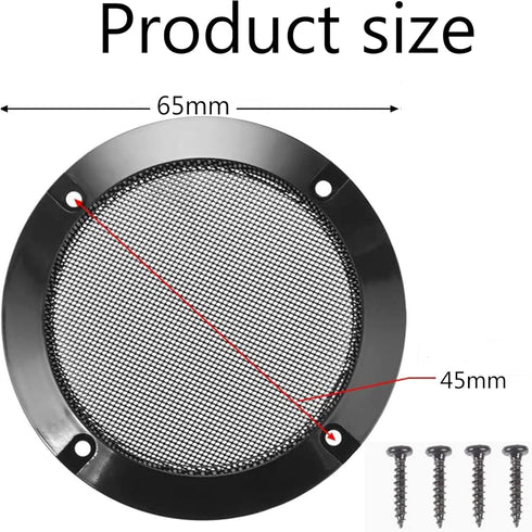 2pcs Speaker Grills Cover Metal Speaker Grill Mesh Round Woofer Guard Protector Cover Circle Speaker Grill Mesh Decorative with Screws......
