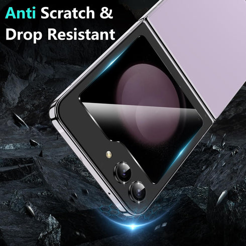 YWXTW [ 2023 Upgraded Alignment Tool for Samsung Galaxy Z Flip 5 Screen Protector, 2 Pack Inner Soft EPU + 2 Pack Front Tempered Glass + 2 PCS Met...