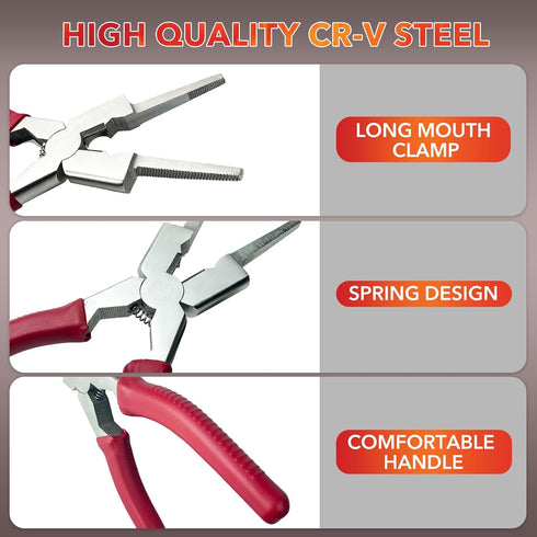 MIG Welding Pliers 8'' Multifunction Carbon Steel Welpers with Insulated Handle, Drop Forged Long Nose Pliers Wire Cutting Pliers Welding Tools fo...