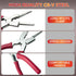MIG Welding Pliers 8'' Multifunction Carbon Steel Welpers with Insulated Handle, Drop Forged Long Nose Pliers Wire Cutting Pliers Welding Tools fo...