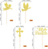24 Pack Spanish Mi Bautizo Cupcake Toppers with Glitter Cross Angel Dove Baptism Cupcake Picks Decorations for Religious God Bless Theme Baby Show...