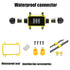 2pcs Waterproof Outdoor External 2 Way lP68 Electrical Junction Box Underground Cable Line Wires Power Cord Connector Protection...