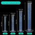 APLANET Plastic Graduated Cylinders and Beakers, 10ml, 25ml, 50ml, 100ml Cylinders with 50ml, 100ml, 250ml, 500ml, 1000ml Beakers and 1 Tube Brush...