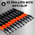 10-Pack Phillips Bits #2 Impact Magnetic 2 Phillips Bits- PH2 Bits Premium S2 Alloy Steel Phillips Head Drill Bits- Phillips Screwdriver Bits (2-I...