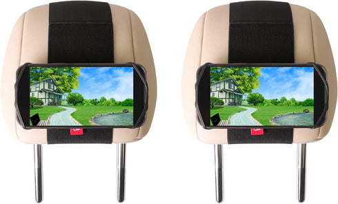 2 Pack Car Phone Headrest Holder - Car Back Seat Headrest Phone Mount for Kids, Road Trip Essentials, Compatible with iPhone, Samsung, Google, Hua...