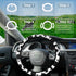 SuperKaKa 3PCS Cow Print Steering Wheel Cover,Auto Cute Anti-slip Breathable Cow-Pattern Shift Gear & Hand Brake Covers Universal Car Interior Acc...