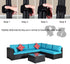 SUQ I OME Pack of 6 Outdoor Patio Garden Wicker Rattan Furniture Aligment Sofa Rattan Chair Fastners Clip Sectional Connector - Non Slip (2.13 inc...