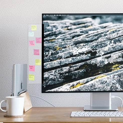 Multifunctional Computer Monitor Standby Message Board - Transparent Computer Side Panel/Memo Creative Display Side Panel,1Set (Left & Right)...