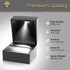 DANTE Luxury Engagement Ring Box With Light - Plush Velvet Wedding Case - Automatic LED Light Up Box - Premium Black - Ideal for Proposal, Anniver...