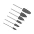 uxcell Mounted Grinding Bits Grinder Heads Different Head Shapes Silicone Polishing Wheels for Rotary Tools Dark Gray 6pcs...