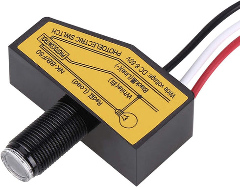 Dusk to Dawn Sensor Photoelectric Switch Mini Light Photocell Sensor Lighting Switch,with Automatic Illumination Detection Circuit for The LED Lig...
