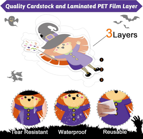 Halloween Classroom Bulletin Board Decorations Halloween Cutouts Trick or Treat Pumpkin Bat Witch Ghost Castle Cut-outs for Holiday School Classro...