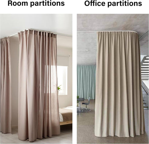90° Curved Connectors for Track Curtains Ceiling Mount/Wall Mount, Ceiling Track for Curtains, Room Divider Curtains Tracks?White 2PCS?....