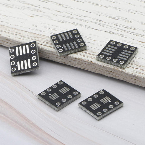 JIUWU 8 Pin Double-Side Prototype Printed Circuit PCB Adapter Universal Board Protoboard SO MSOP TSSOP SOIC SOP8 to DIP8 for DIY Soldering and Ele...