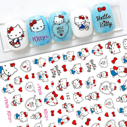 8 Pcs Nail Art Stickers Decal,Cute Cartoon Nail Decals 3D Self-Adhesive Nail Art Supplies Nail Stickers for Women Girls DIY Nail Designs Nail Deco...