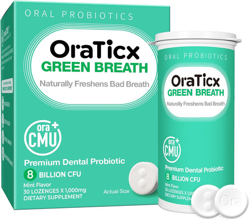 Green Breath Oral Care Probiotics, Naturally Support Freshens Bad Breath & Healthy Mouth, Dental Probiotic Supplement 8 Billion CFU, Mint Flavor 3...