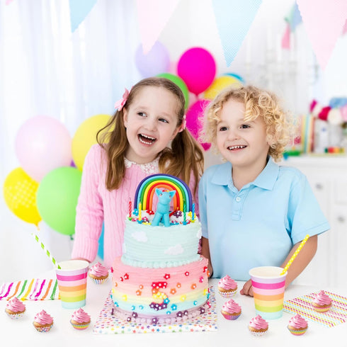 600pcs Rainbow Mini Cupcake Paper Liners, Colorful Baking Cups Muffin Paper Case Cupcakes Wrappers for Baby Shower, Cake Chocolate Candy Wrap Maki...
