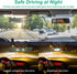 Rear View Mirror for Car,11.8" Convex Panoramic Wide Angel View Mirrors Extender,Chrome Tint Anti Glare,Universal Clip on Interior Rearview Mirror...