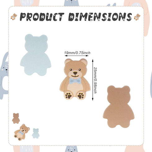 Threan 300 Pieces Bear Confetti Baby Shower Paper Confetti for Holiday Festival Party Table Home Decorations, 0.98 Inch(Blue, Brown)...