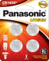 Panasonic CR1632 3.0 Volt Long Lasting Lithium Coin Cell Batteries in Child Resistant, Standards Based Packaging, 4-Battery Pack...