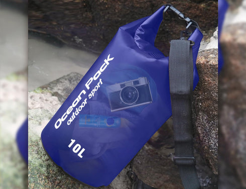 2 pieces Waterproof Dry Bag for Women and Men, 10L Roll Top Waterproof Backpack Sack with Waterproof Phone Case, for Hiking, Backpacking, Kayaking...