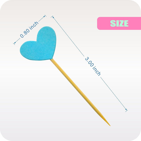 Cupcake Toppers 30Pcs Set, GUCUJI Funny Blue Heart DIY Glitter Mini Birthday Cake Snack Decorations Picks Suppliers Party Accessories for Wedding ...