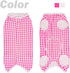 Dog’s Recovery Suit Post Surgery Shirt for Puppy, Wound Protective Clothes for Little Animals(pink white plaid-xs)...